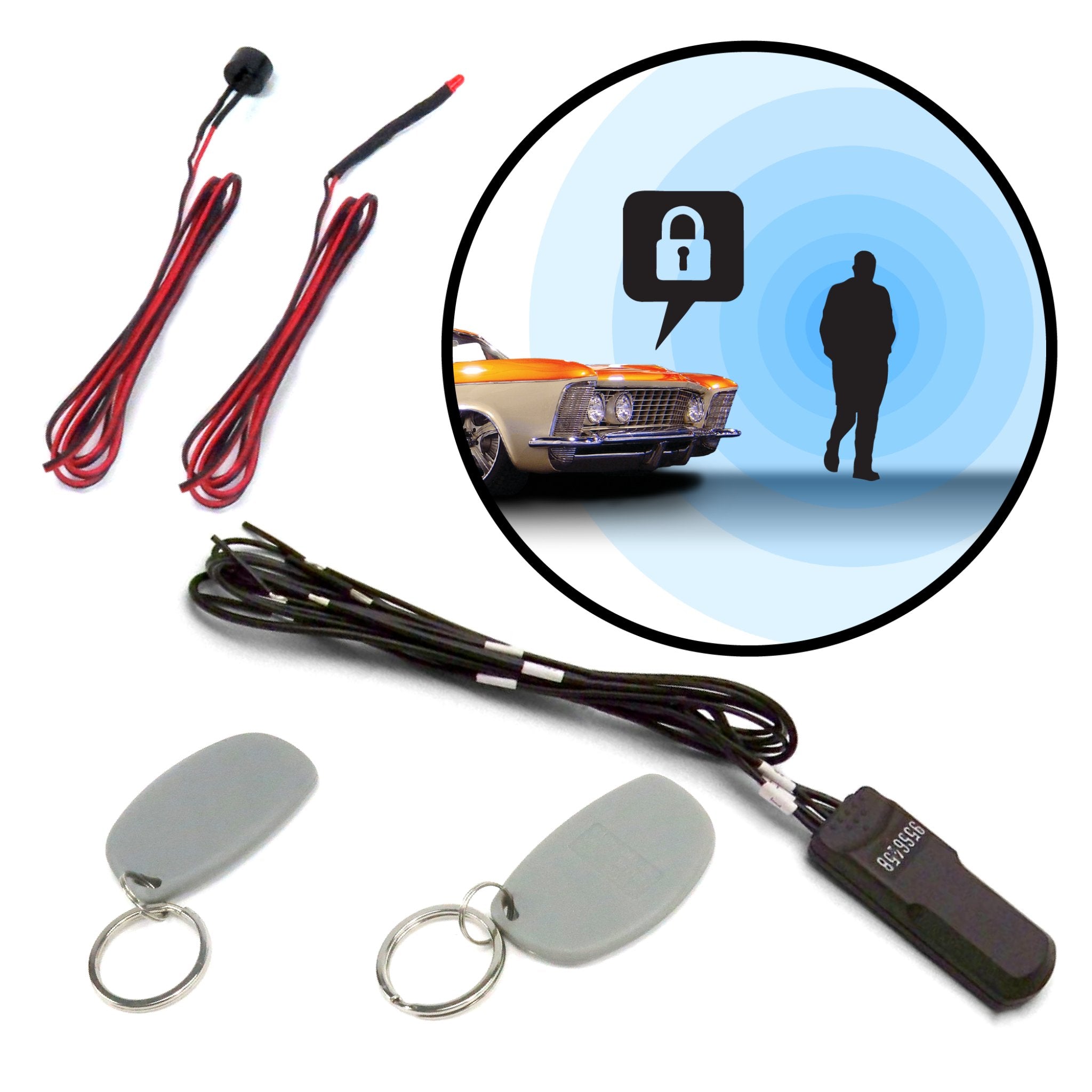 1931-1936 Lincoln Brunn Hands Free RFID Key FOB Vehicle Immobilizer Security Car Truck Anti-Theft System