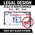 Stainless Steel Chrome Metal Car License Plate Frame 6"x12" w/ LED Light Bolts