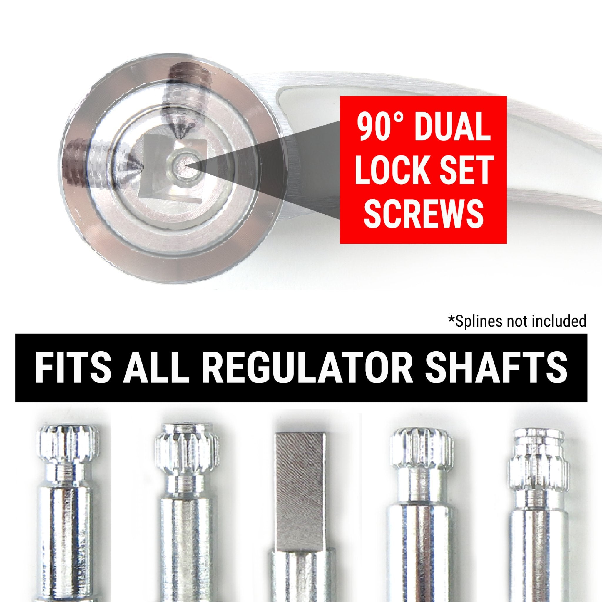 Billet Aluminum Interior Car Door or Window Crank Handle Lever Set Optional Knob