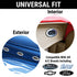 Cepillado Billet Oval AC Aire Acondicionado Calentador Dash Ventilación Rejilla Ondulada Universal