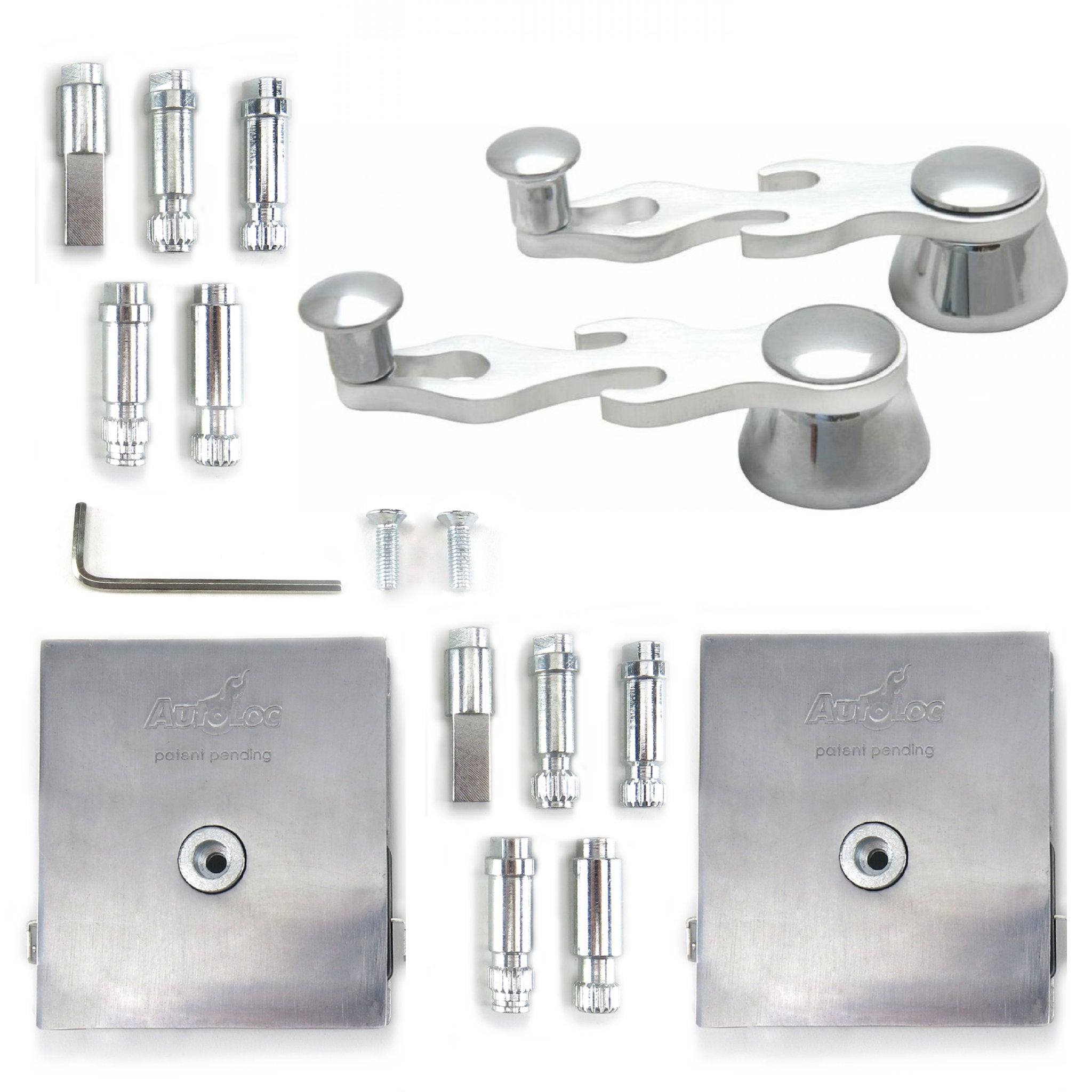 1929-1931 Tatra 30/52 12V Power Window Billet Crank Switch & Flame Lever Handles Kit