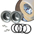 1942-1948 Pontiac Torpedo Series 29 Recessed Frenched Headlight Conversion Kit Set 7" Bucket Trim Ring Bezel