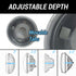 1942-1948 Pontiac Torpedo Series 29 Recessed Frenched Headlight Conversion Kit Set 7" Bucket Trim Ring Bezel