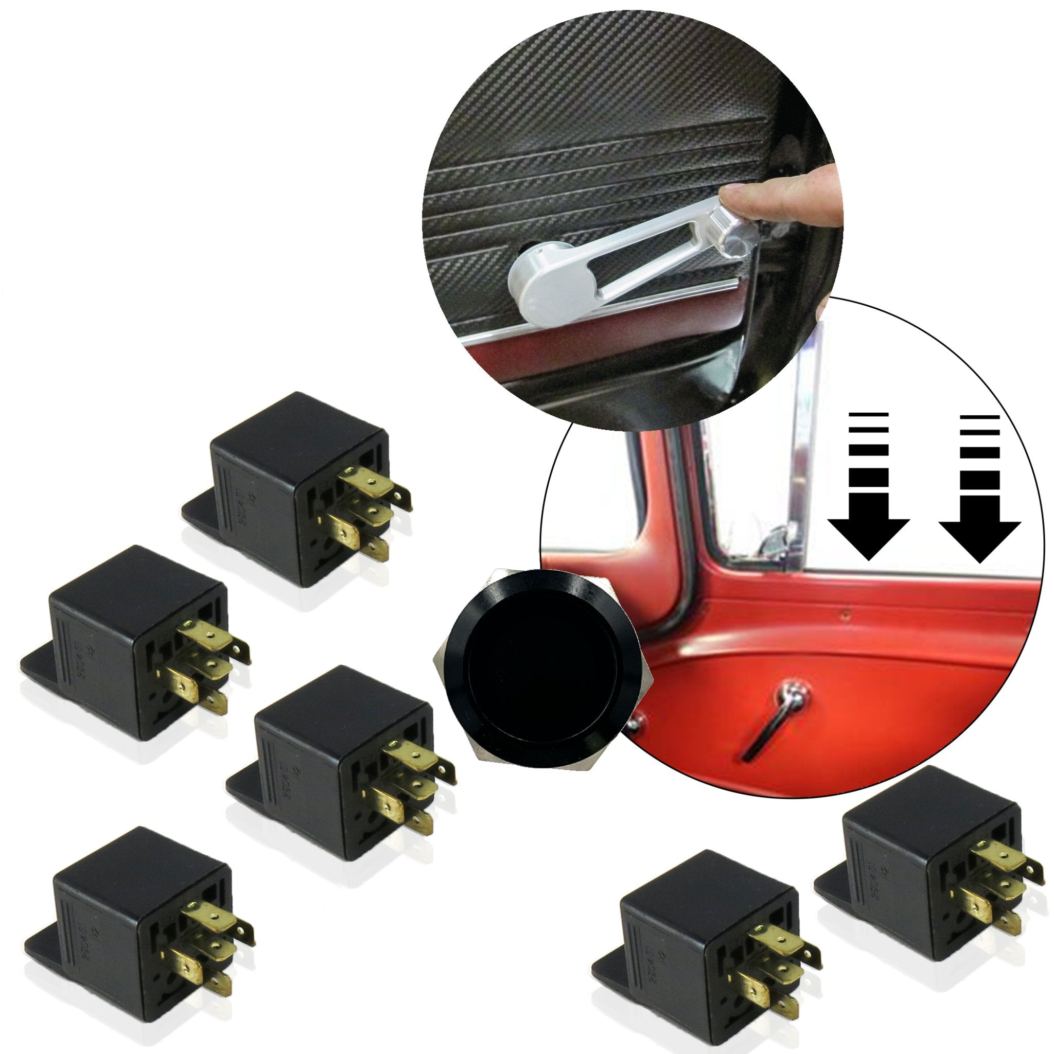 2000-2010 Chrysler PT Cruiser 2 Power Window Control from 1 Electric Crank Handle Switch Kit , Touring,  Limited, Classic, Street, Cruiser, Route 66, LX, Dream, Couture Edition, GT, Pacific Coast Highway, Dream, Turbo, PCH