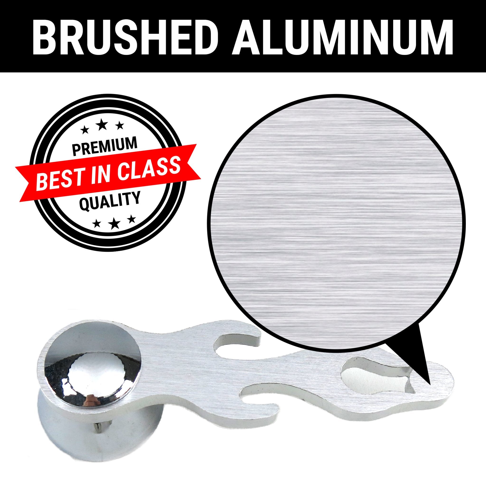 Universal Billet Aluminum Interior Car Door Handle Levers (Pair) - Flame Design