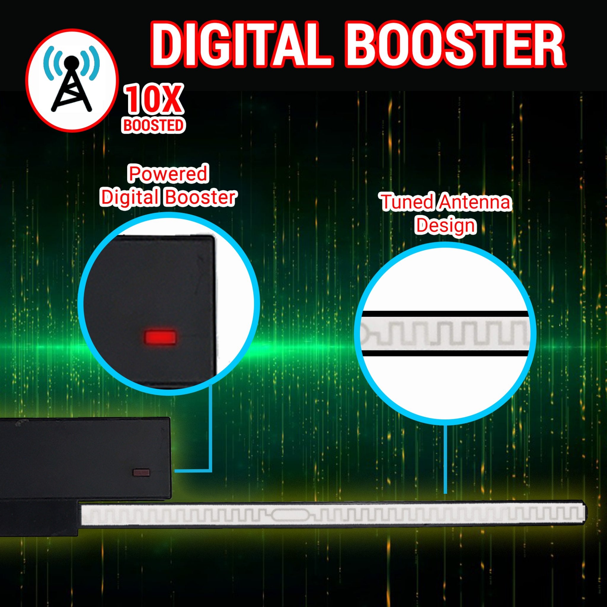 Universal Hidden Antenna Radio Stereo Amplified 12V AM FM Car Truck Boat Stealth