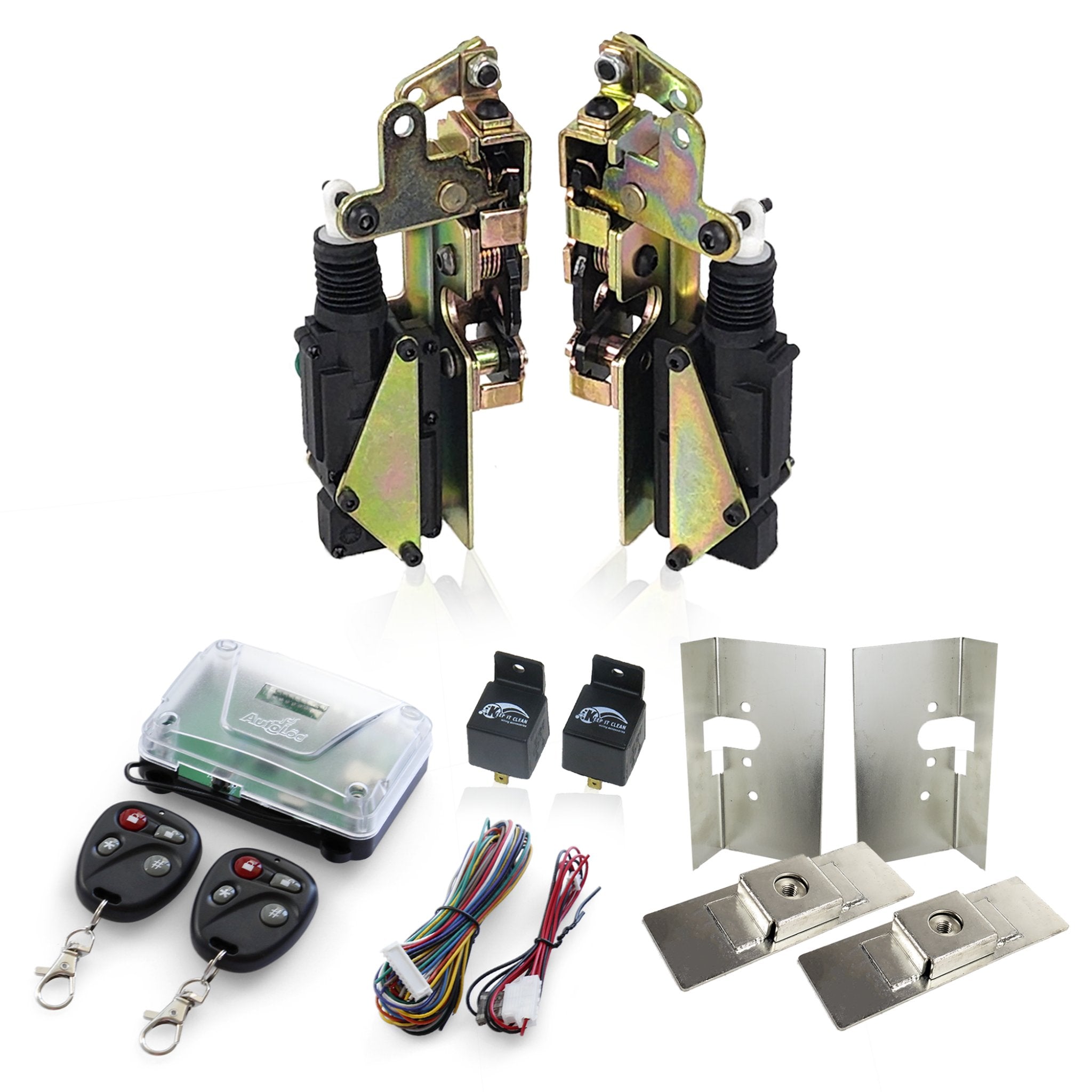 1949 Nash Airflyte Shaved Door Kit w/ Small Power Bear Claw Locking Latch Bolt-on Install