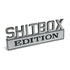 Chrome Metal Shitbox Edition Fender Emblem Badge Car Truck Auto Tailgate Trunk