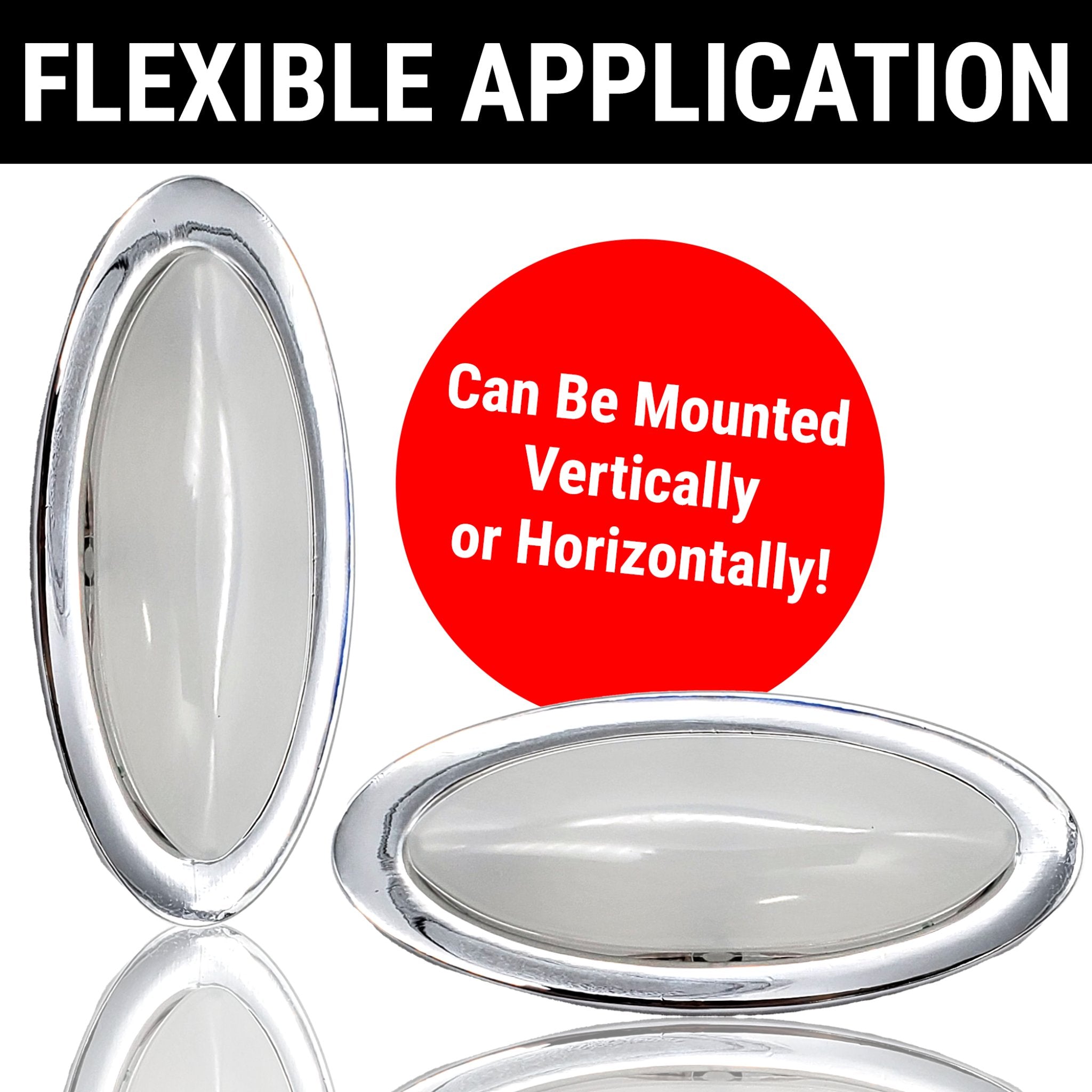 Luz de techo interior LED universal ovalada, mapa de cortesía