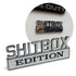 Chrome Metal Shitbox Edition Fender Emblem Badge Car Truck Auto Tailgate Trunk