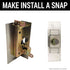 1972-1979 Mercedes W116 Large Locking Bear Claw Jaw Door Latch Installation Install Kit Mounting Plates