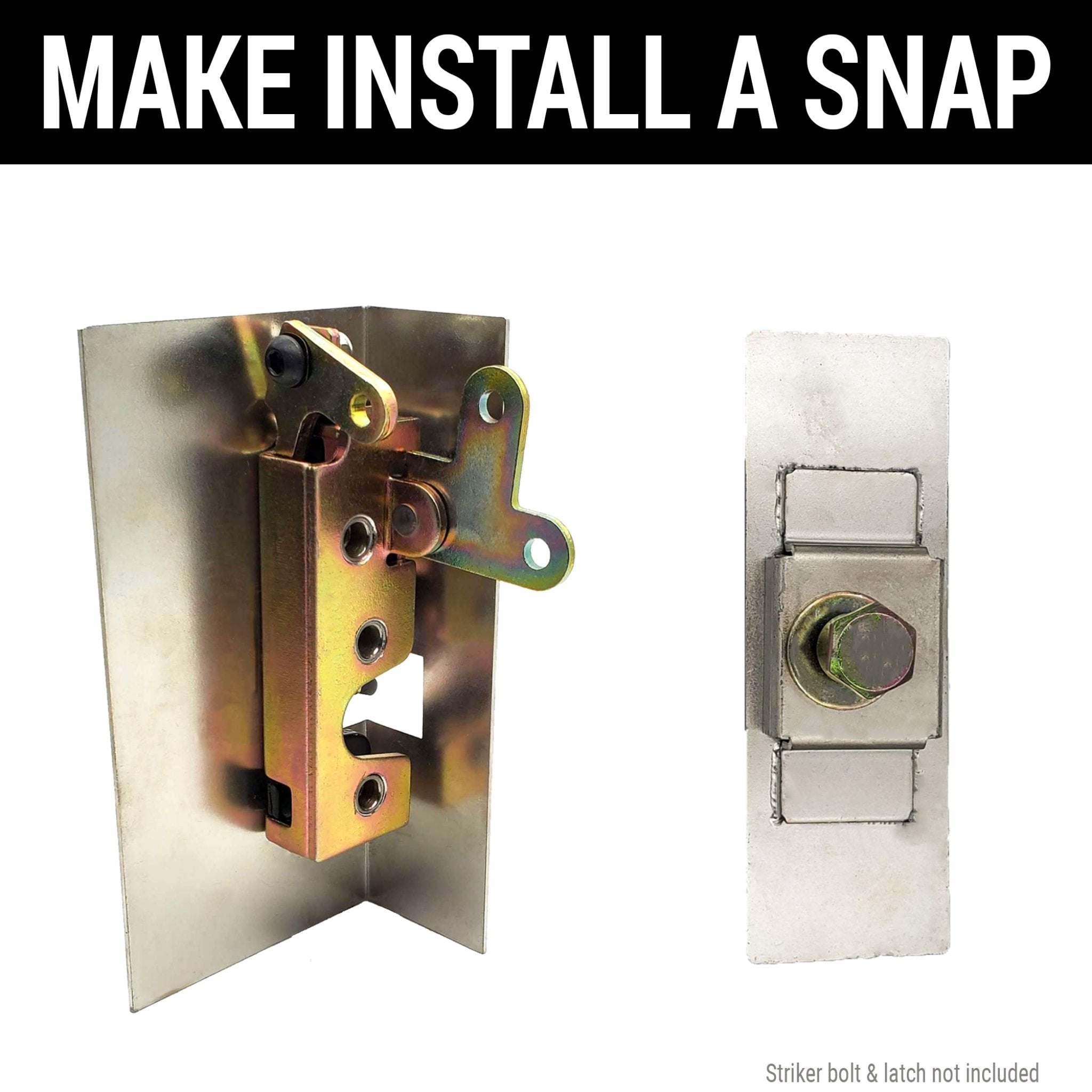 2000-2005 Nissan Prairie / Axxes / Liberty Small Locking Bear Claw Jaw Door Latch Installation Kit Mounting Plate