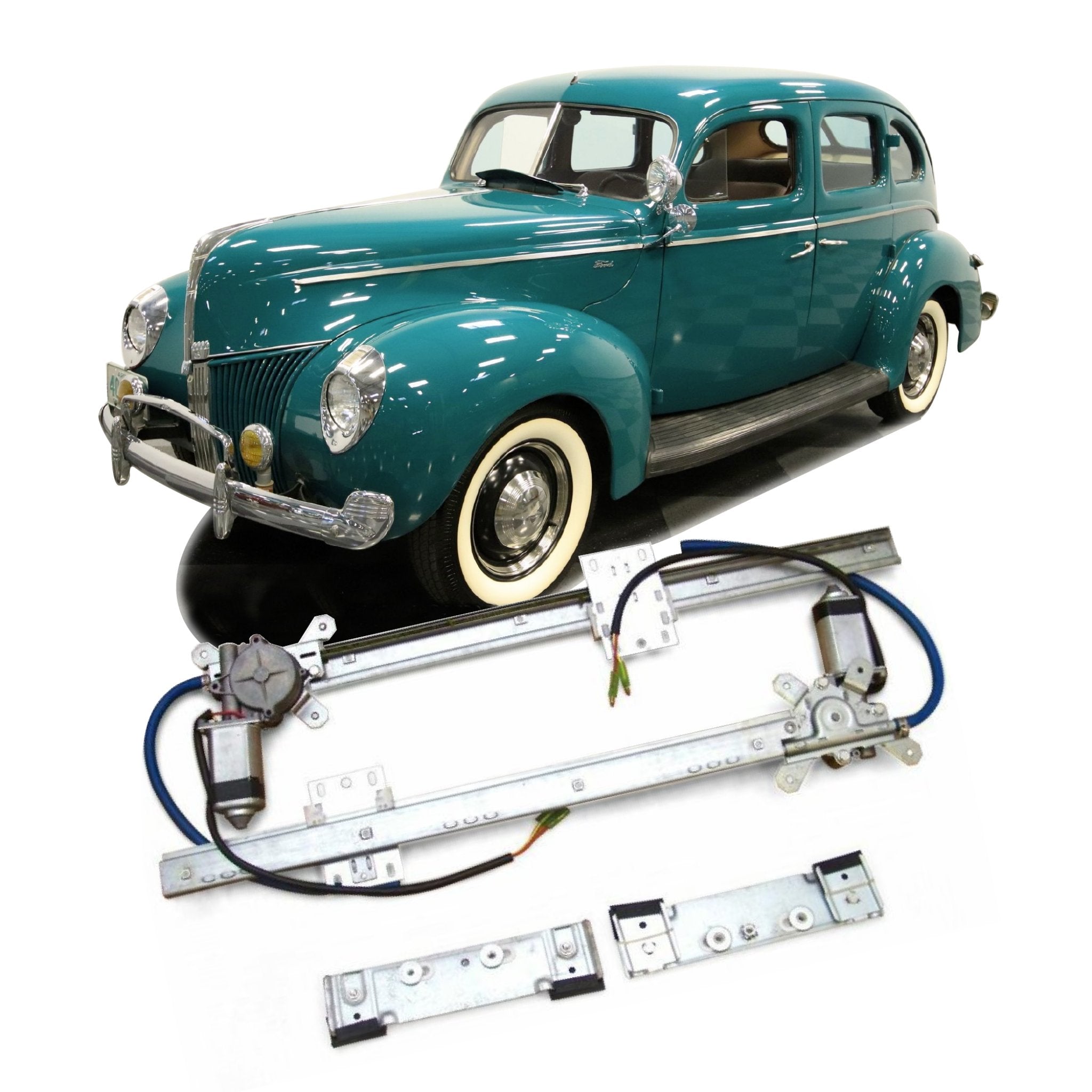 Kit de elevalunas eléctrico de 2 puertas y 12 V para Ford Sedan Standard Deluxe Tudor Fordor 1940