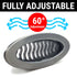 Cepillado Billet Oval AC Aire Acondicionado Calentador Dash Ventilación Rejilla Ondulada Universal