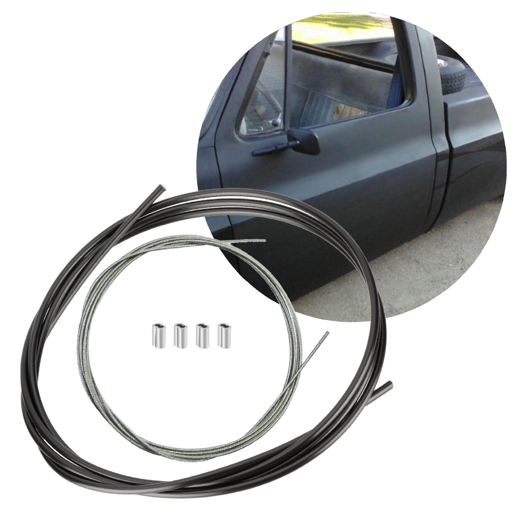 1958-1967 Humber New Super Snipe Series I-V 10' Shaved Door Latch Cable Extension Kit w/ Housing for Trunk Hood Solenoid