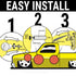 1958-1960 Rambler American Emergency Shaved Door Latch Cable Release Hidden Manual Pull Billet Knob Kit