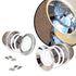 1942-1948 Pontiac Torpedo Series 29 Recessed Frenched Headlight Conversion Kit Set 7" Bucket Trim Ring Bezel