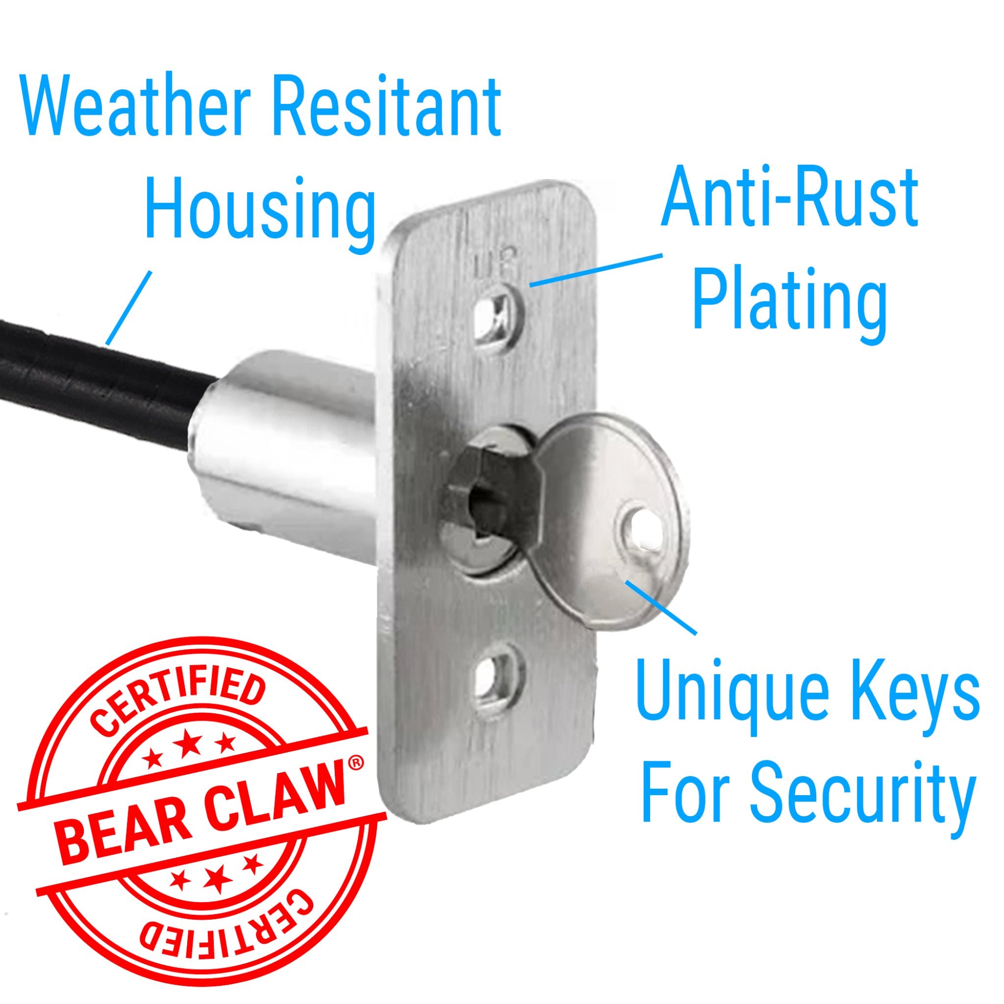 1937-1941 BMW 327 Shaved Door Latch Emergency Cable Release Key Lock Trunk Hood Kit