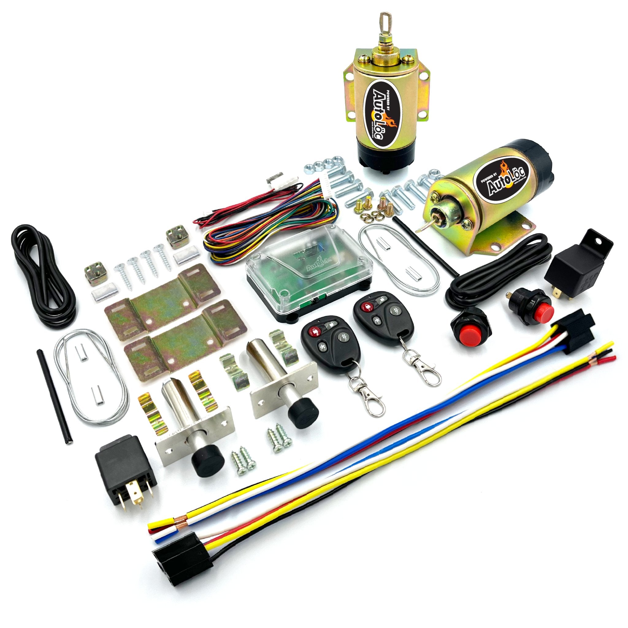 1975-1980 Buick Skyhawk 35lb Remote Shaved Door Handle Kit w/ Solenoids Poppers & Latch Cable Adaptors , S,  Designers' Accent Edition, Road Hawk, Skyhawk