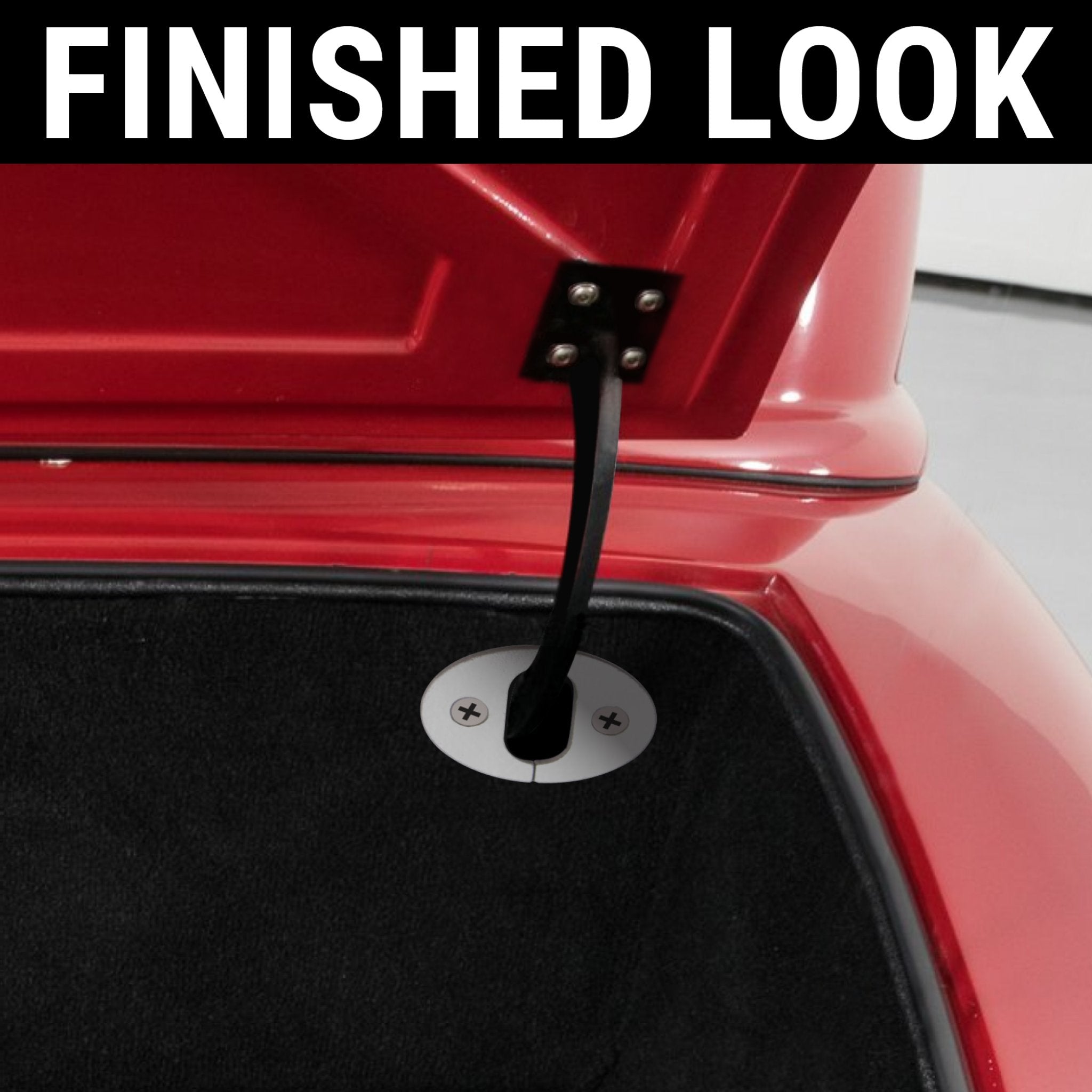 Universal Heavy Duty Car Trunk Hinge Kit w/ Split Billet Aluminum Trim Bezel
