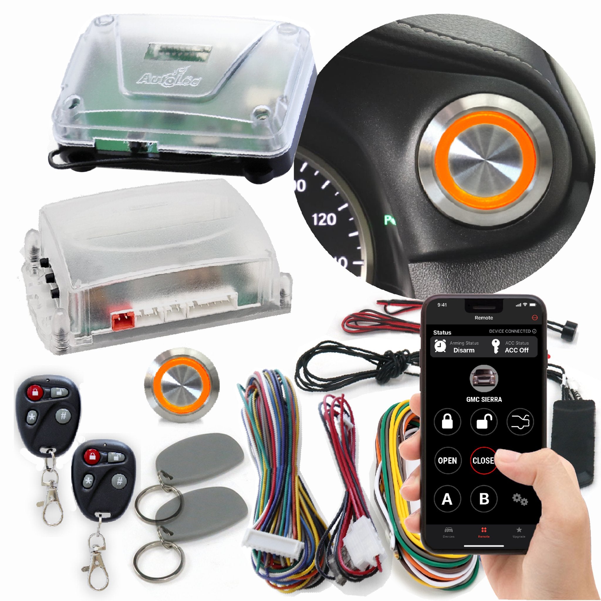 2000-2005 Nissan Prairie / Axxes / Liberty Billet Push Button Engine Start w/ Keyless Entry Remote Start & RFID No Keys