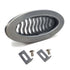 Cepillado Billet Oval AC Aire Acondicionado Calentador Dash Ventilación Rejilla Ondulada Universal