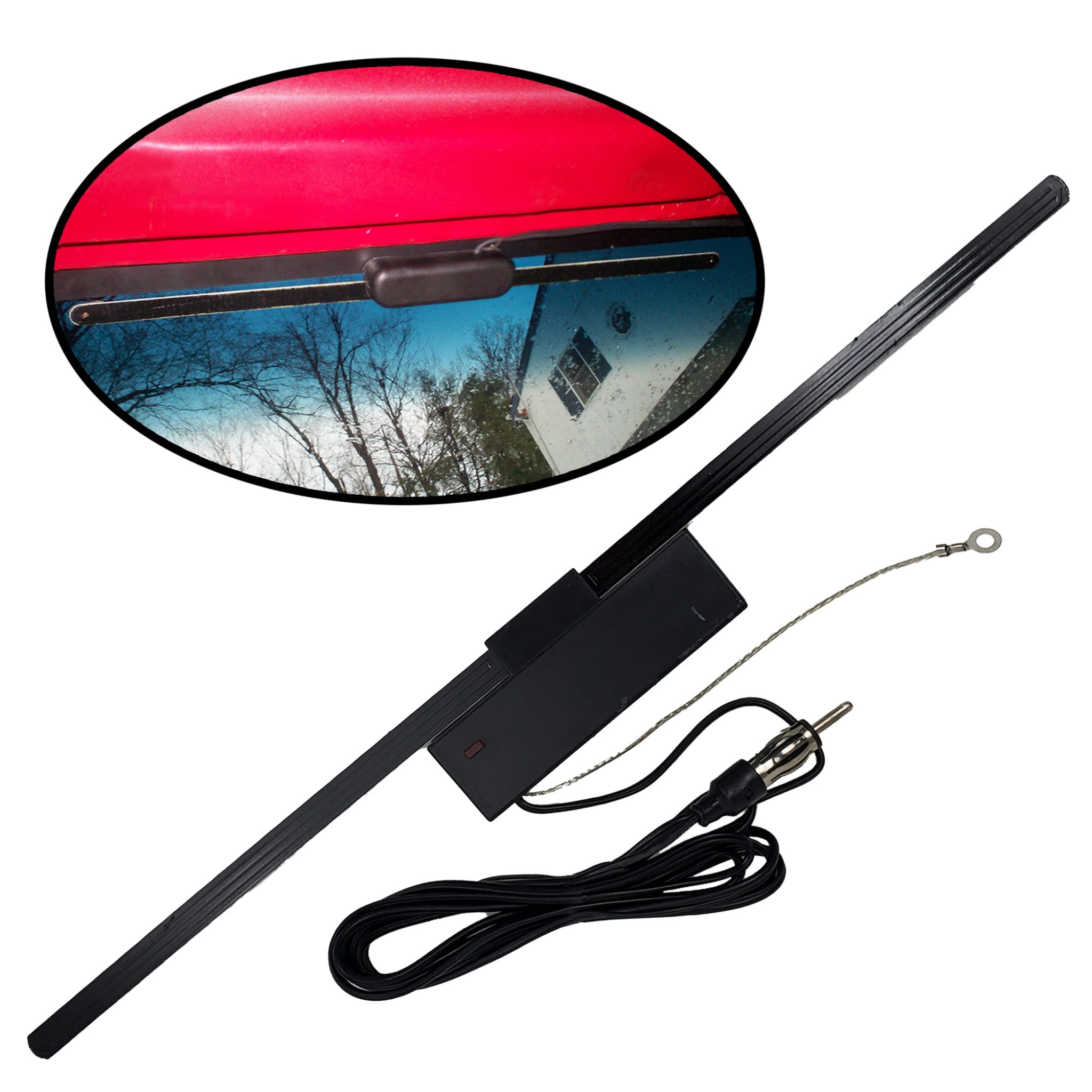 Universal Hidden Antenna Radio Stereo Amplified 12V AM FM Car Truck Boat Stealth