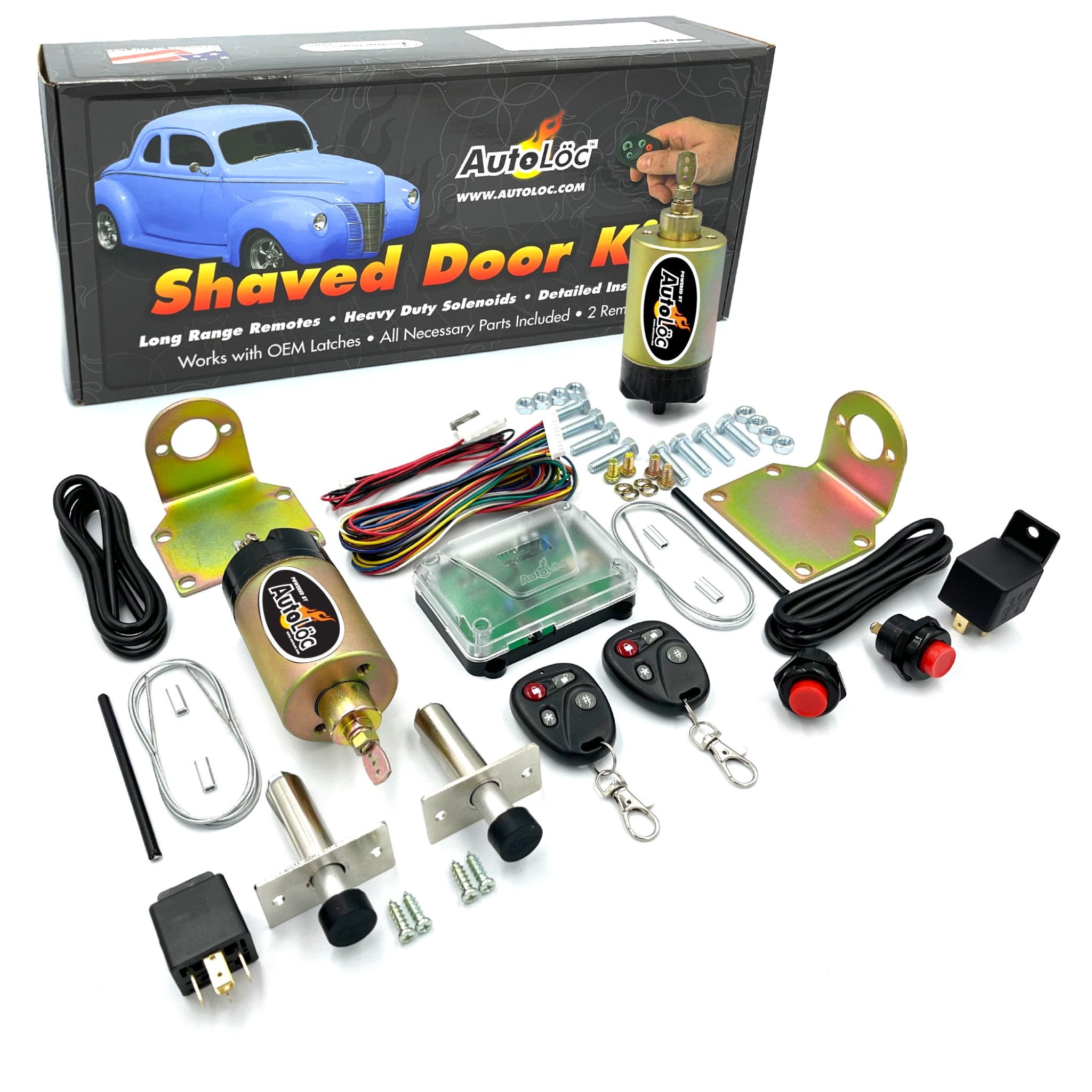 2000-2005 Nissan Prairie / Axxes / Liberty Heavy-Duty Shaved Door Kit w/ Poppers Remote Control 100lb Solenoids