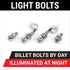 Stainless Steel Chrome Metal Car License Plate Frame 6"x12" w/ LED Light Bolts