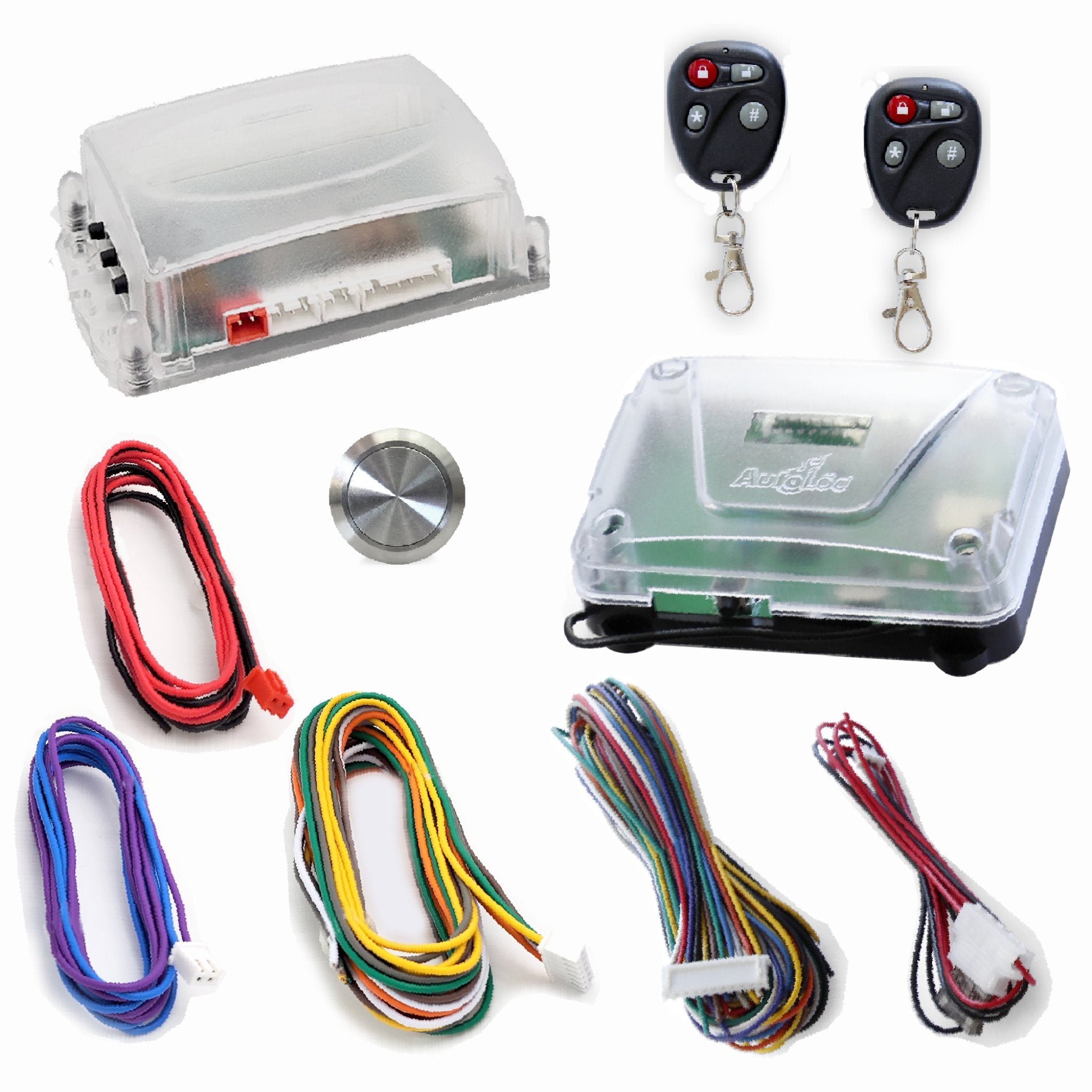 1946-1950 Plymouth Deluxe PE Model Billet Push Button Switch Engine Start Stop & Remote Start Keyless Entry Kit