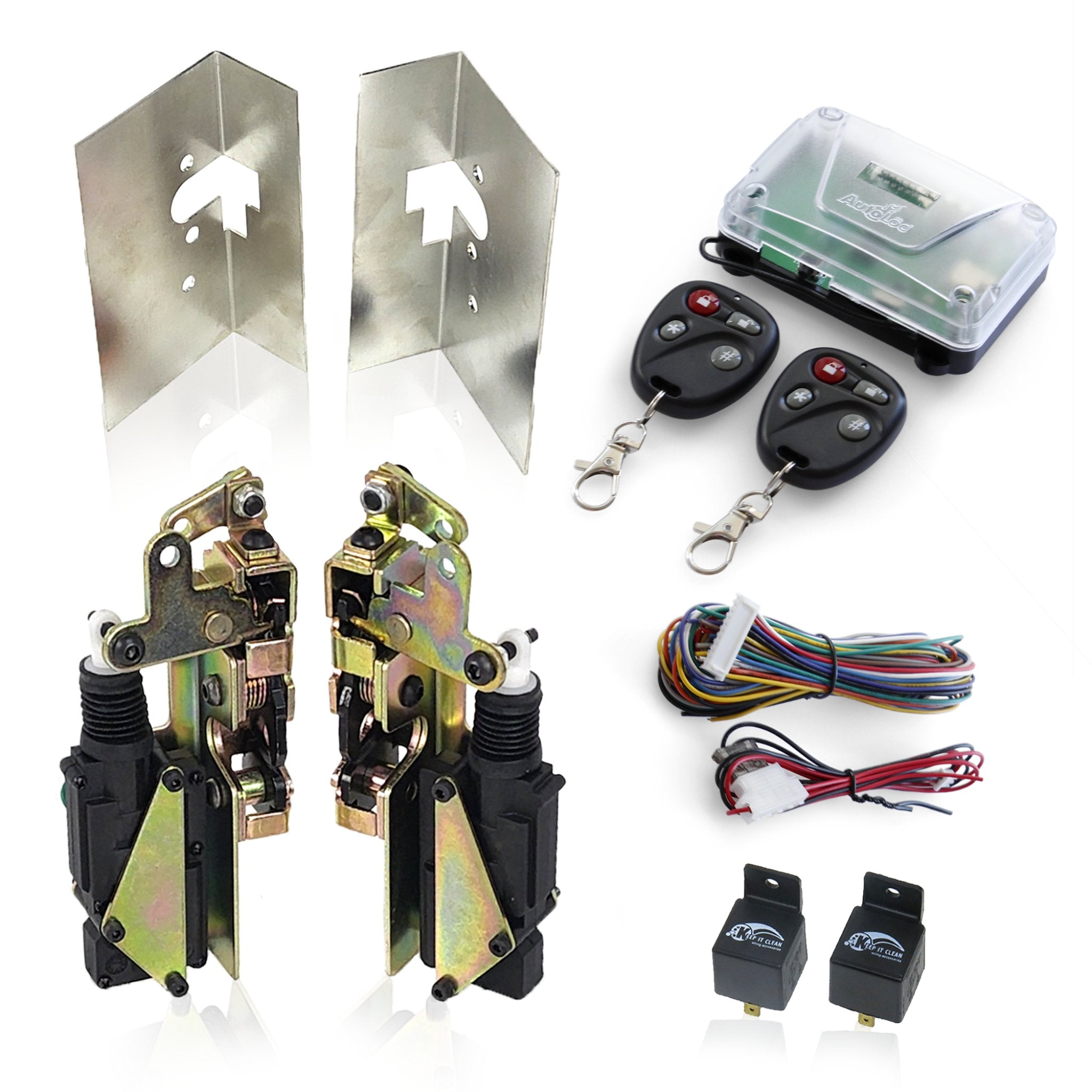 1949 Nash Airflyte Shaved Door Kit w/ Small Power Bear Claw Locking Latch Bolt-on Install