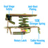 1931-1934 Tatra 54 Heavy Duty Large Slimline Bear Claw Trunk and Hood Latch Assembly Upgrade Kit