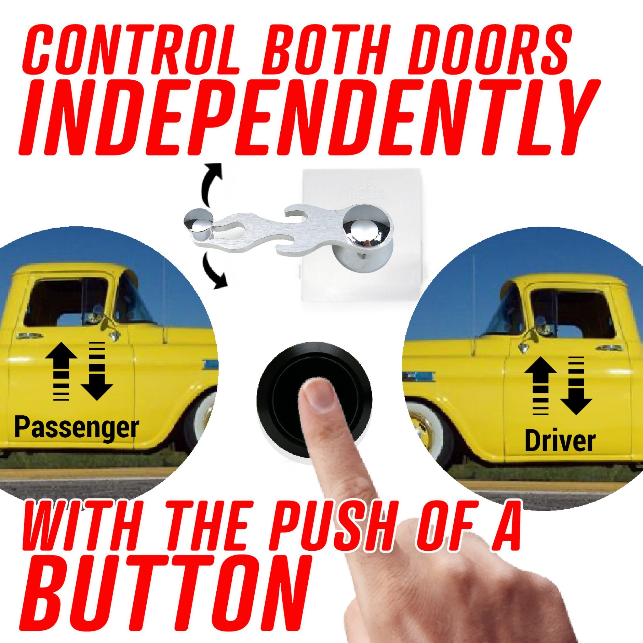 2000-2010 Chrysler PT Cruiser 2 Power Window Control from 1 Electric Crank Handle Switch Kit , Touring,  Limited, Classic, Street, Cruiser, Route 66, LX, Dream, Couture Edition, GT, Pacific Coast Highway, Dream, Turbo, PCH