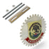 Chrome Car Truck Chihuahua Mexico Grill Badge Emblem Flag Red  Banner Medallion