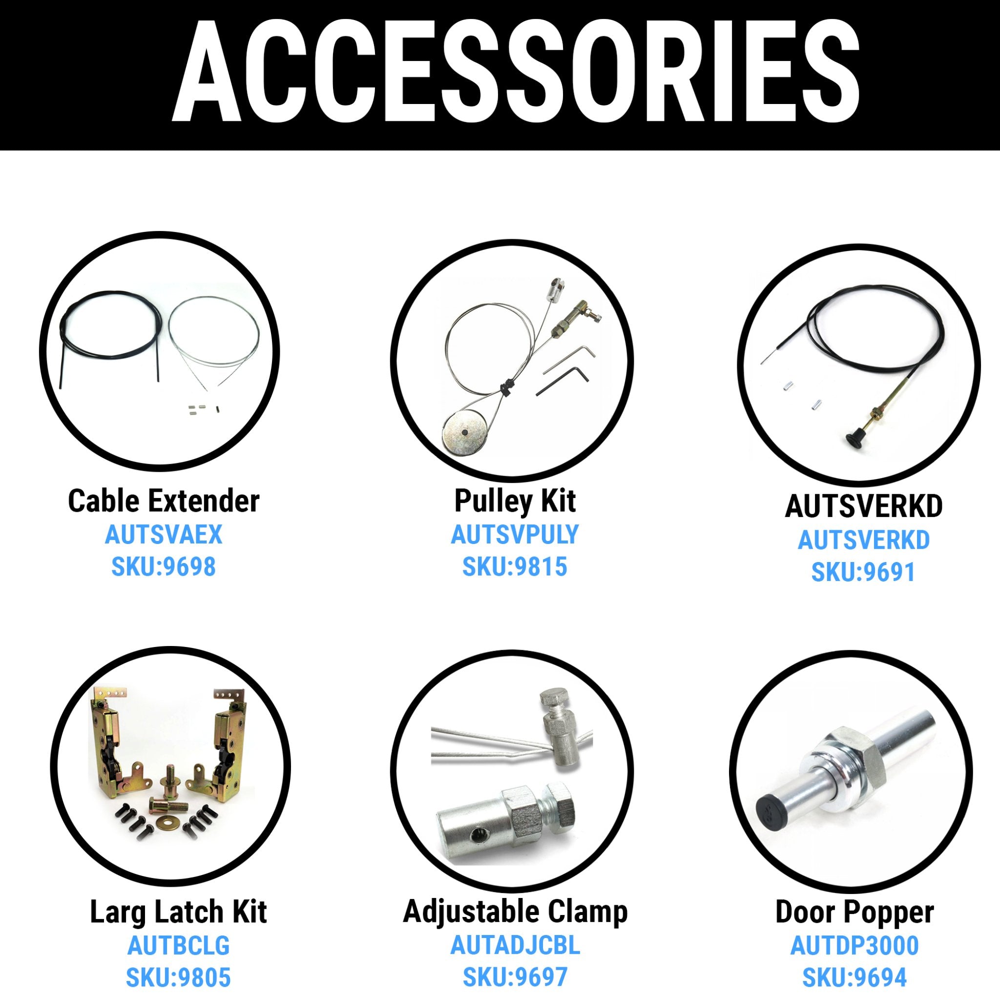 2010-2013 Chang'an BenBen Mini 2 Keys Lock Latch Emergency Release Kit Shaved Door Garage Disconnect