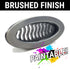Cepillado Billet Oval AC Aire Acondicionado Calentador Dash Ventilación Rejilla Ondulada Universal