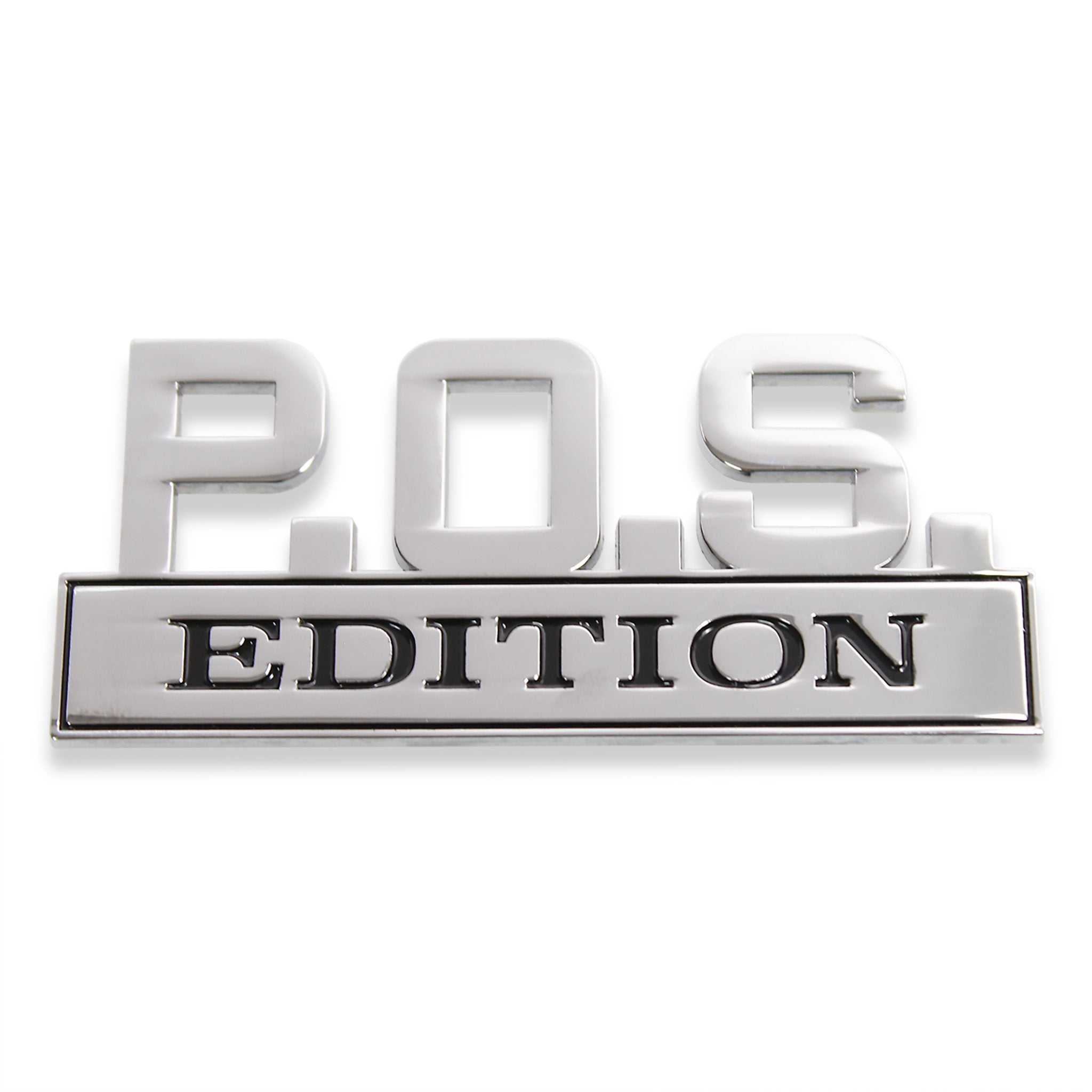 Chrome Metal P.O.S. Edition Fender Emblem Custom Badge Car Truck Tailgate Trunk