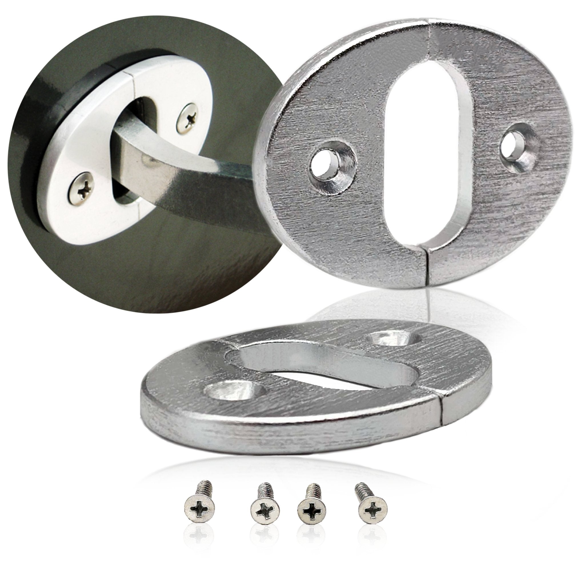 Billet Aluminum Brake Clutch Universal Oval Trim Plate Kit Set Car Truck Hot Rod