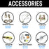 1993-1996 AC Brooklands Ace Small Slimline Bear Claw Door Locking Latch Set Install Kit Mounting Plates