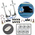 Kit de ventana eléctrica de vidrio plano de 2 puertas con 3 interruptores de aluminio Billet serie Daytona