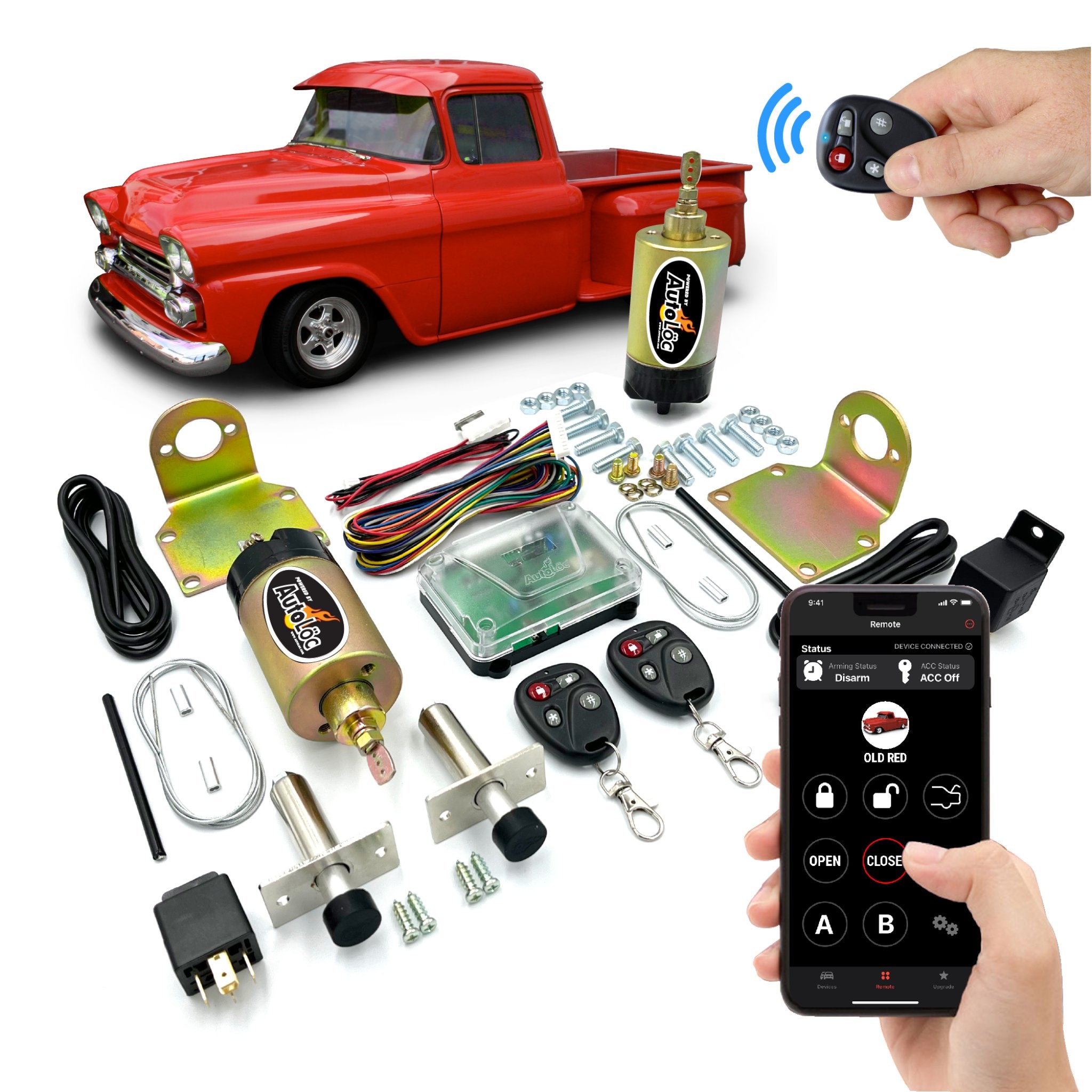 Universal Heavy-Duty Shaved Door Kit w/ Poppers Remote Control 100lb Solenoids