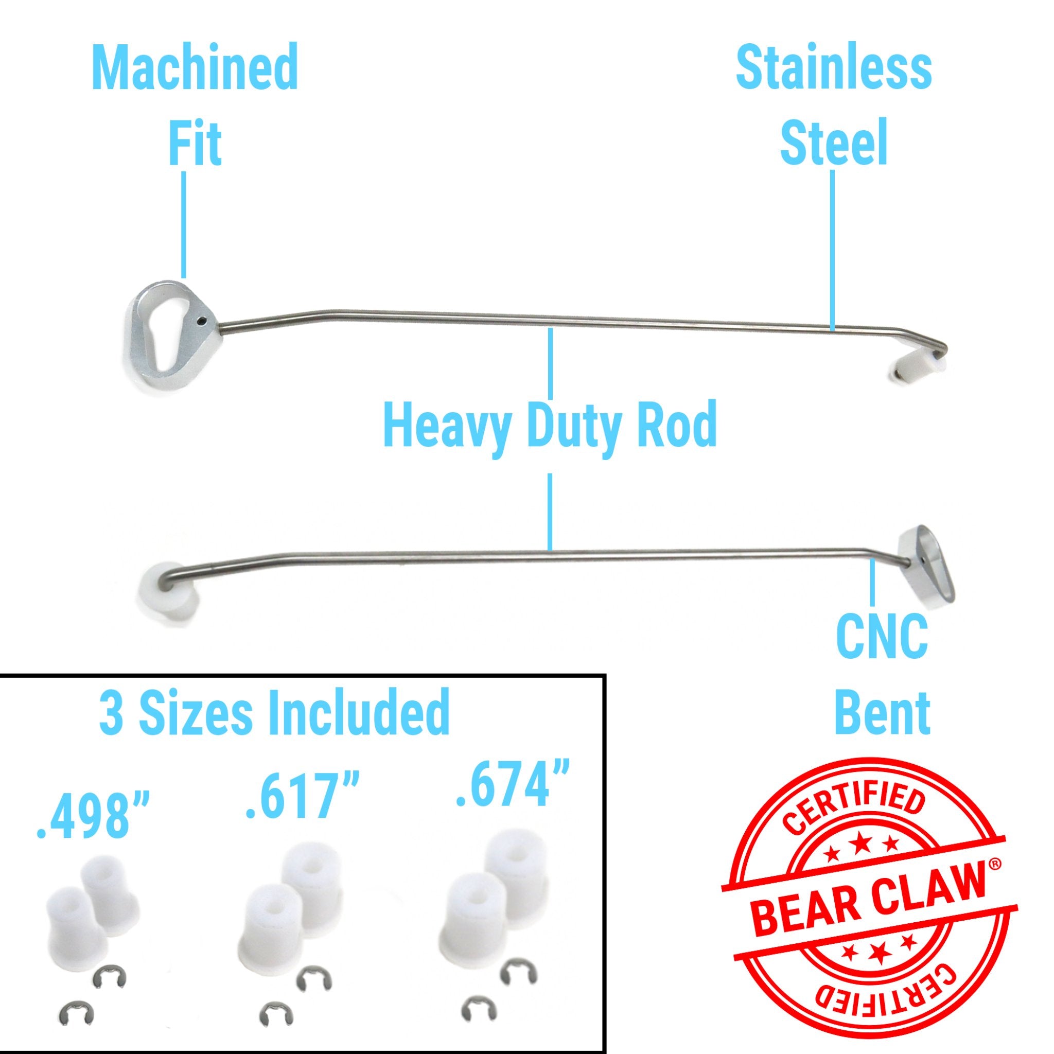 2016-2020 Honda BR-V Stainless Steel Door Prop Open Rods Set Holds Latch Interior Display Car Shows