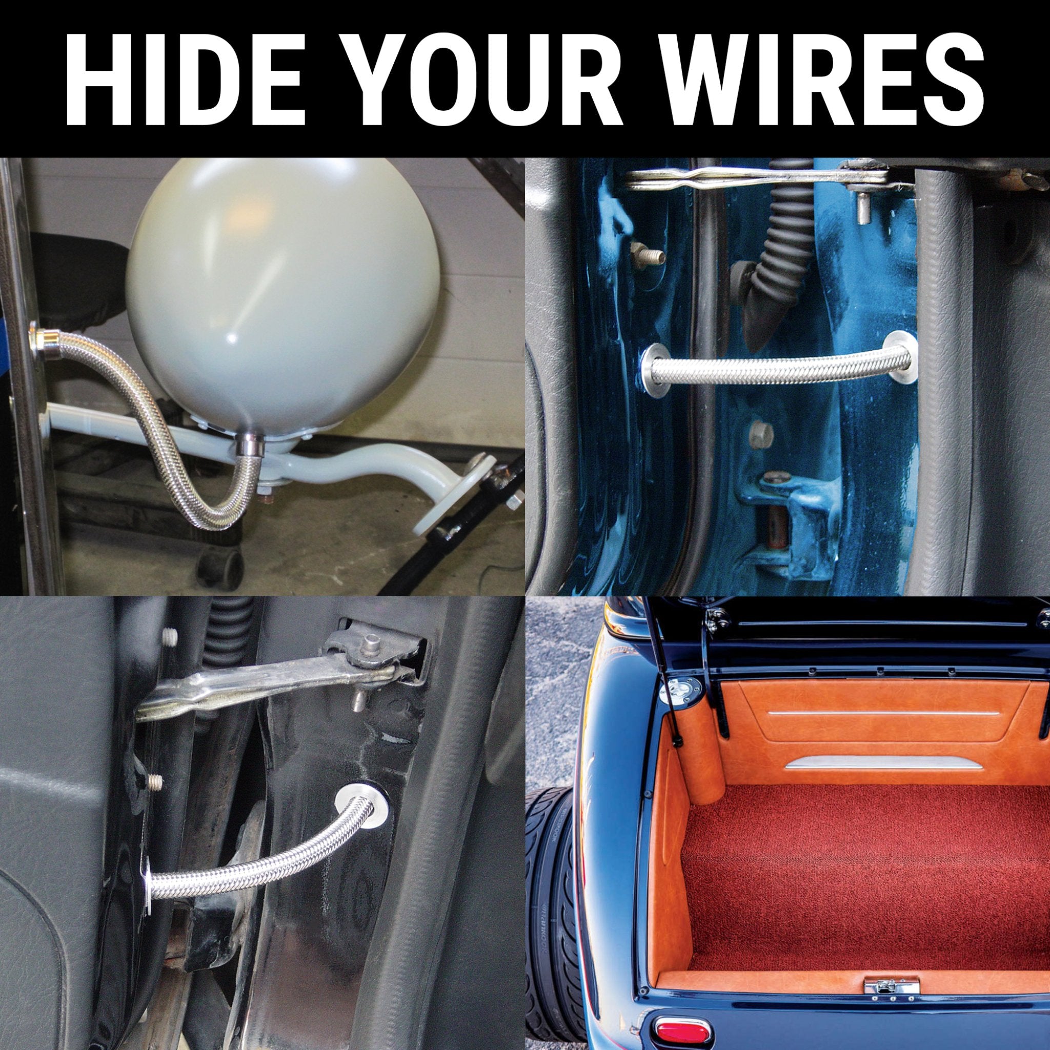 1949-1951 Ford Deluxe / Custom 35lb Remote Shaved Door Popper Pop Kit Keyless Entry Handle, Deluxe