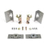 1993-1996 AC Brooklands Ace Small Slimline Bear Claw Door Locking Latch Set Install Kit Mounting Plates