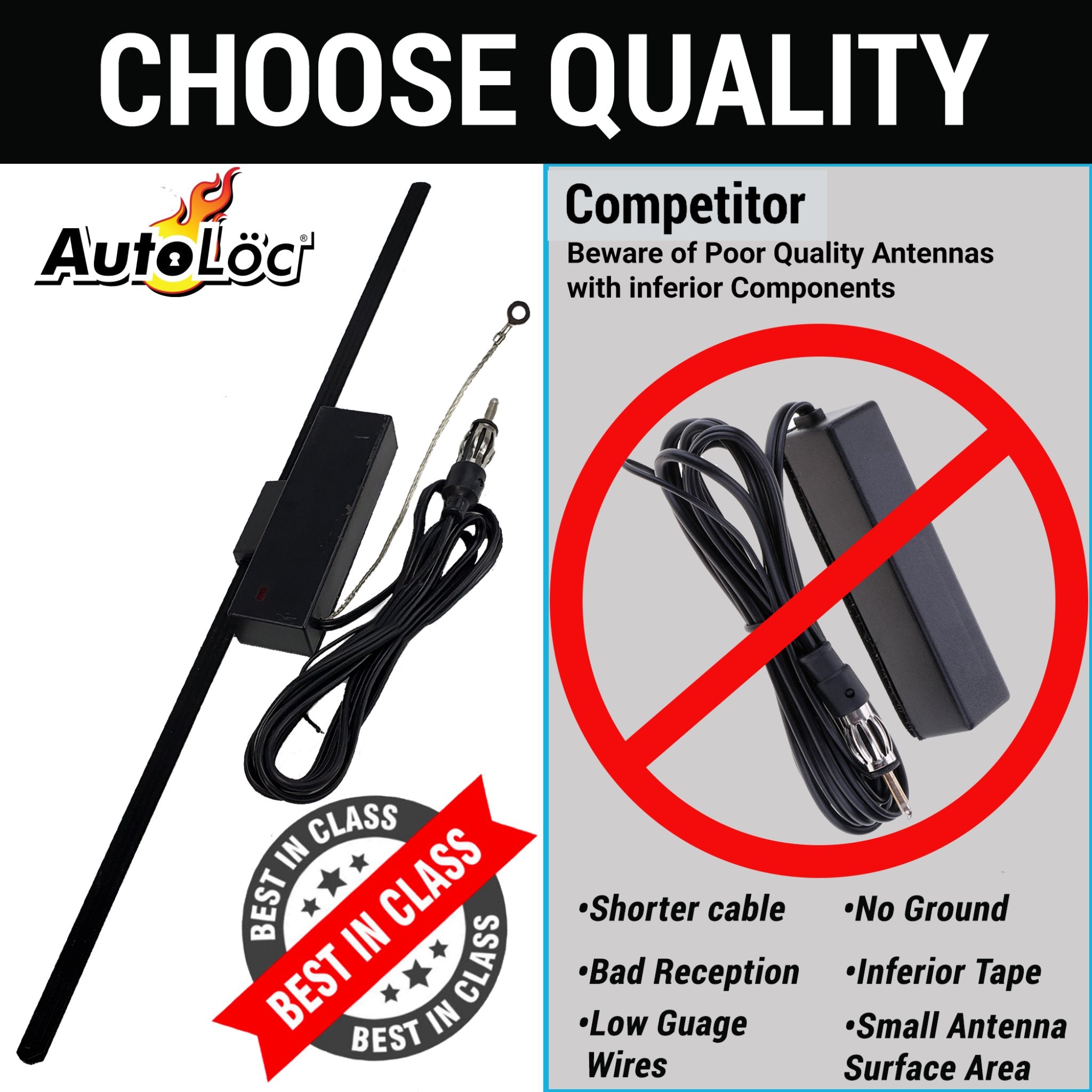 Universal Hidden Antenna Radio Stereo Amplified 12V AM FM Car Truck Boat Stealth