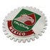 Insignia cromada para parrilla de coche y camión, emblema de Metal de Truckin México, medallón de bandera