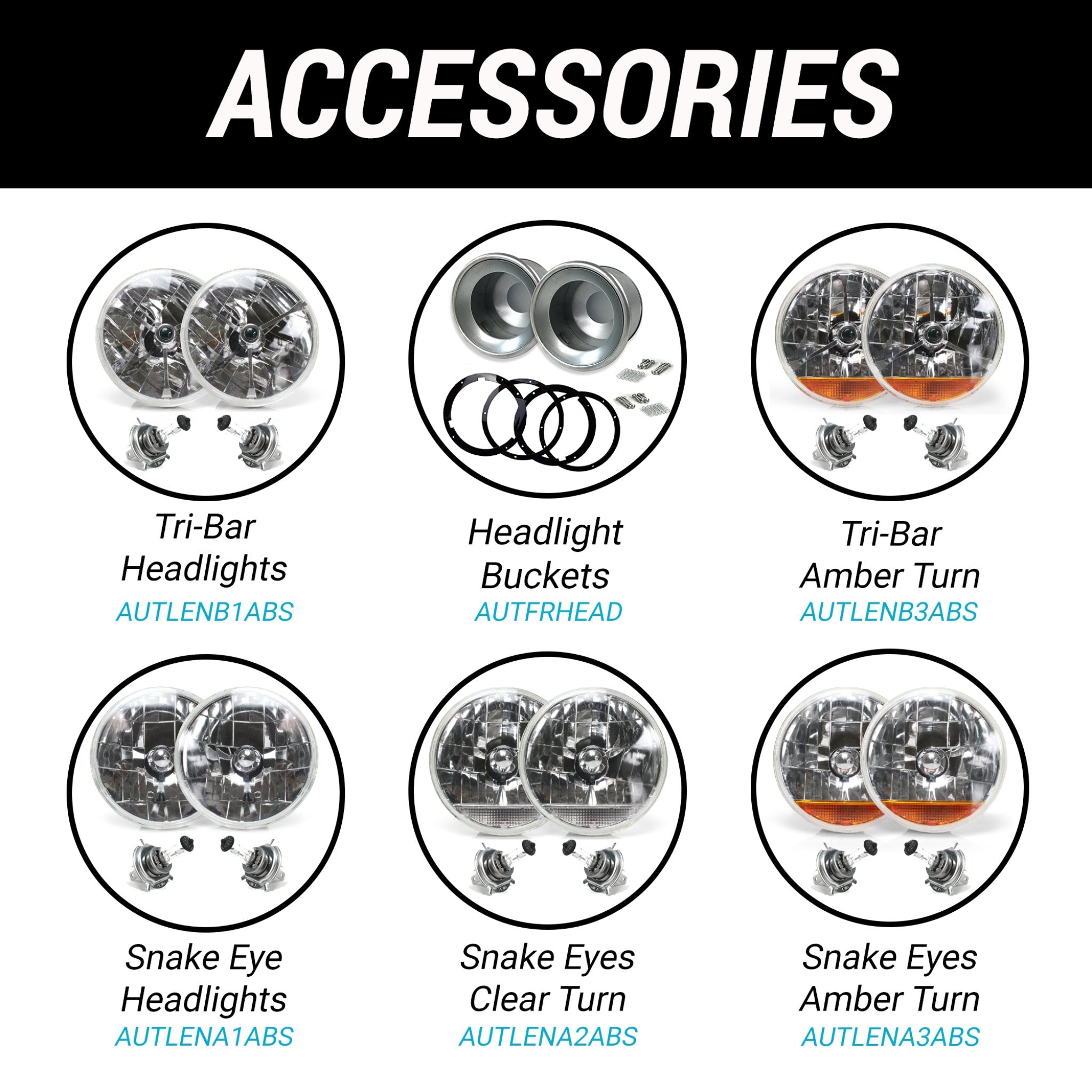 Recessed Frenched Headlight Chrome Trim Ring Pair 7" Flush Mount Bucket Bezel