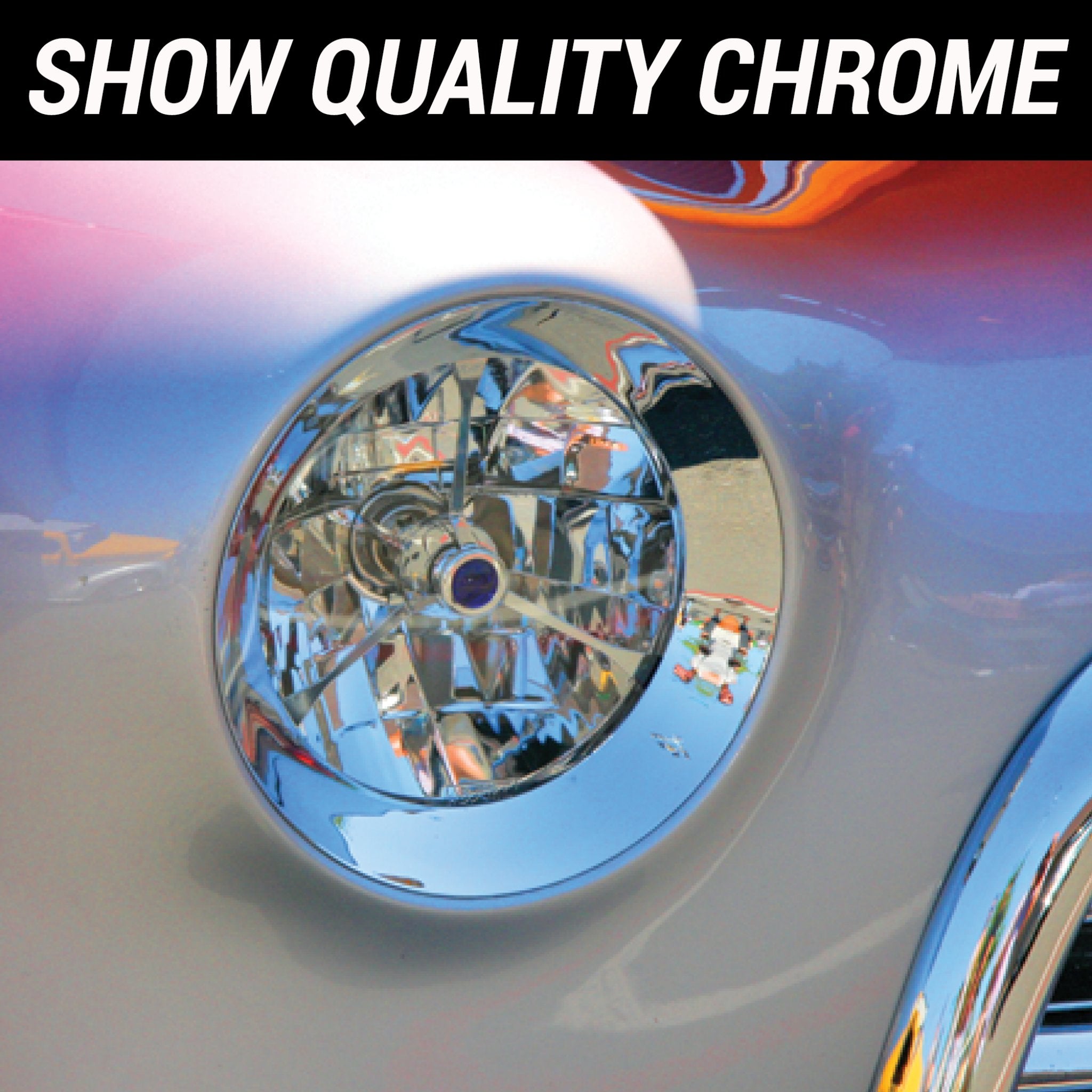Recessed Frenched Headlight Chrome Trim Ring Pair 7" Flush Mount Bucket Bezel