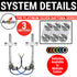 Kit de ventana eléctrica de vidrio plano de 2 puertas con 3 interruptores de aluminio Billet serie Daytona
