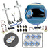 Kit de ventana eléctrica de vidrio plano de 2 puertas con 3 interruptores de aluminio Billet serie Daytona